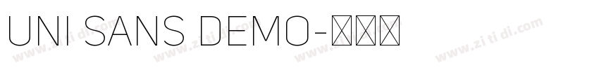 uni sans demo字体转换